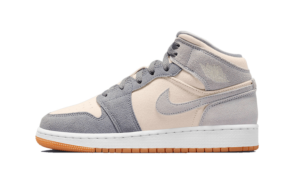 Air Jordan 1 Mid SE Coconut Milk Particle Grey (GS) - Soles.at - Soles.at - nike - Jordan - sneakers - Schuhe - Dunk - Women - Frauen - Herren - High - Mid